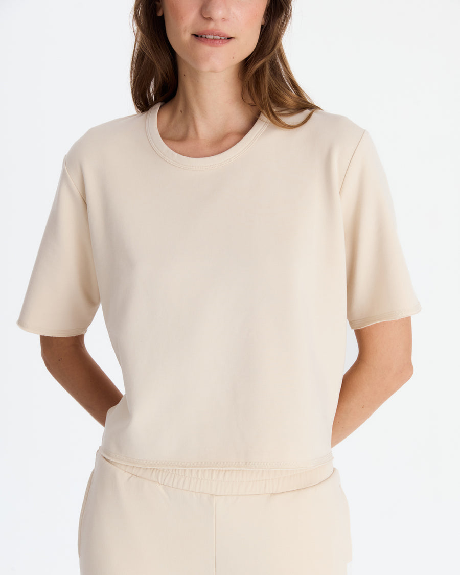 Organic French Terry T-Shirt Sahara Tan