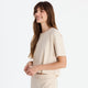 Organic French Terry T-Shirt Sahara Tan
