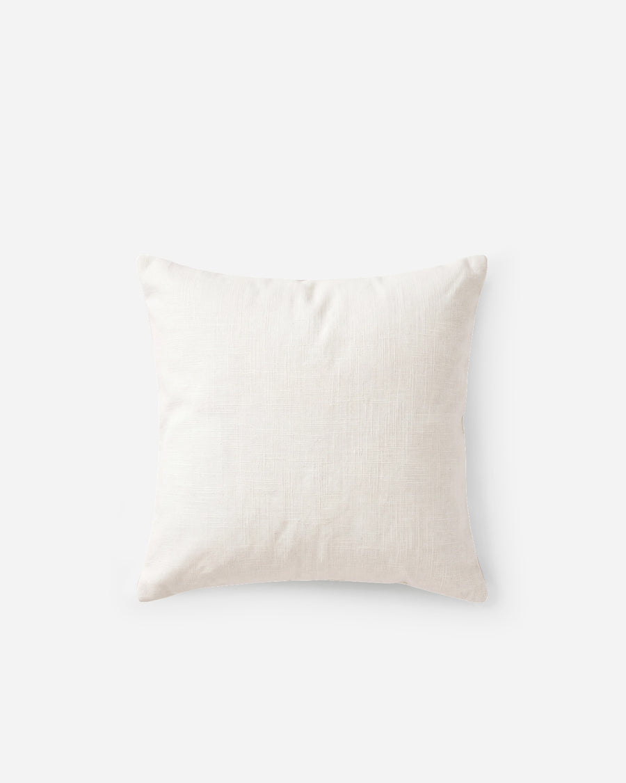Palm Leaf Emb Large Throw Pillow Off white