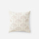 Palm Leaf Emb Large Throw Pillow Off white
