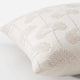 Palm Leaf Emb Large Throw Pillow Off white