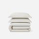 Sunday Citizen Perla Cotton Sateen Duvet Cover in White - Cloud Grey