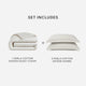 Sunday Citizen Nebbia Throw Pillow in White - Cloud Grey