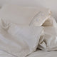 Sunday Citizen Perla Cotton Sateen Duvet Cover in White - Cloud Grey