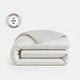 Sunday Citizen Perla Cotton Sateen Duvet Cover in White - Cloud Grey