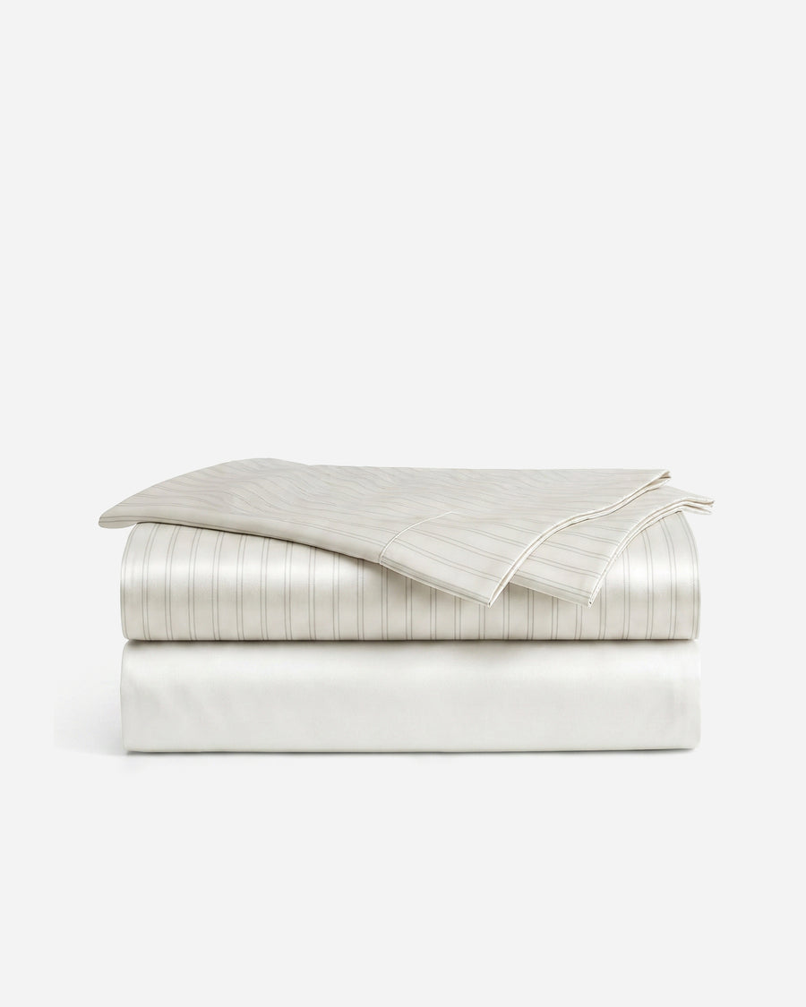 Sunday Citizen Perla Cotton Satten Bundle  Move In White - Cloud Grey