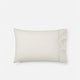 Sunday Citizen Perla Cotton Sateen Pillowcase in White - Cloud Grey
