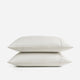 Sunday Citizen Perla Cotton Sateen Pillowcase in White - Cloud Grey