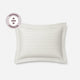 Perla Reversible Cotton Sateen Sham Set White - Cloud Grey