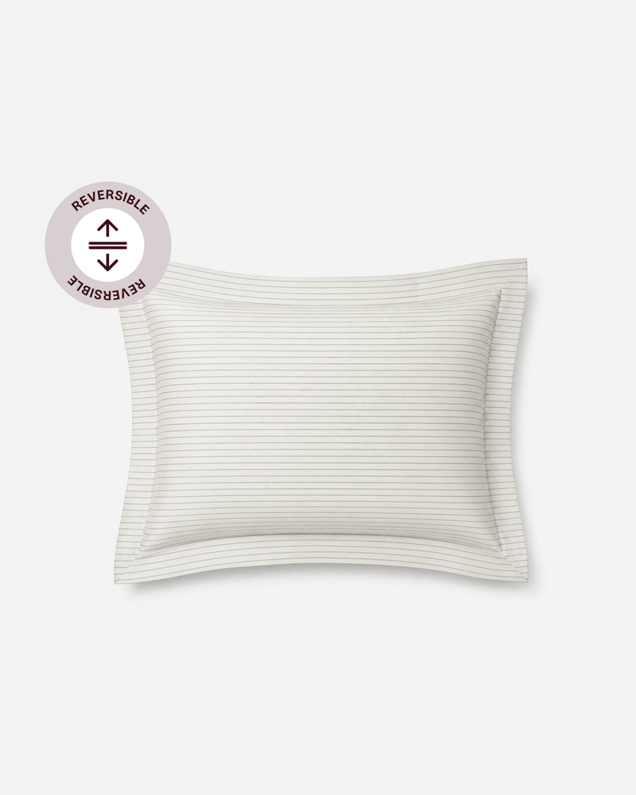 Image of Perla Reversible Cotton Sateen Sham Set