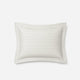 Perla Reversible Cotton Sateen Sham Set White - Cloud Grey