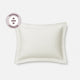 Perla Reversible Cotton Sateen Sham Set White - Cloud Grey