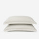 Perla Reversible Cotton Sateen Sham Set White - Cloud Grey