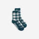 Snug Checkered Socks Ivory - Mediterrea Teal
