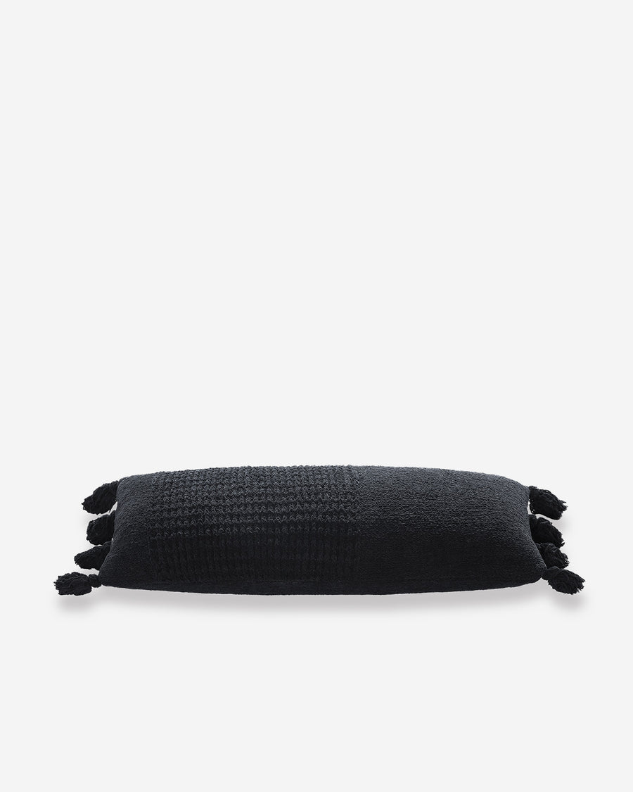 Sunday Citizen Pom Pom Lumbar Pillow in Black