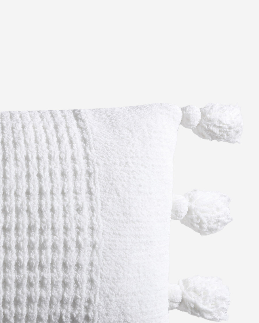 Sunday Citizen Pom Pom Lumbar Pillow in Off White