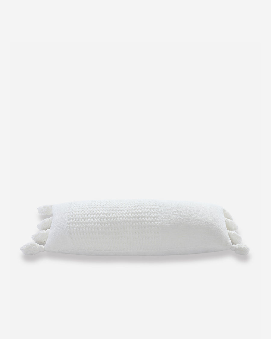 Sunday Citizen Pom Pom Lumbar Pillow in Off White