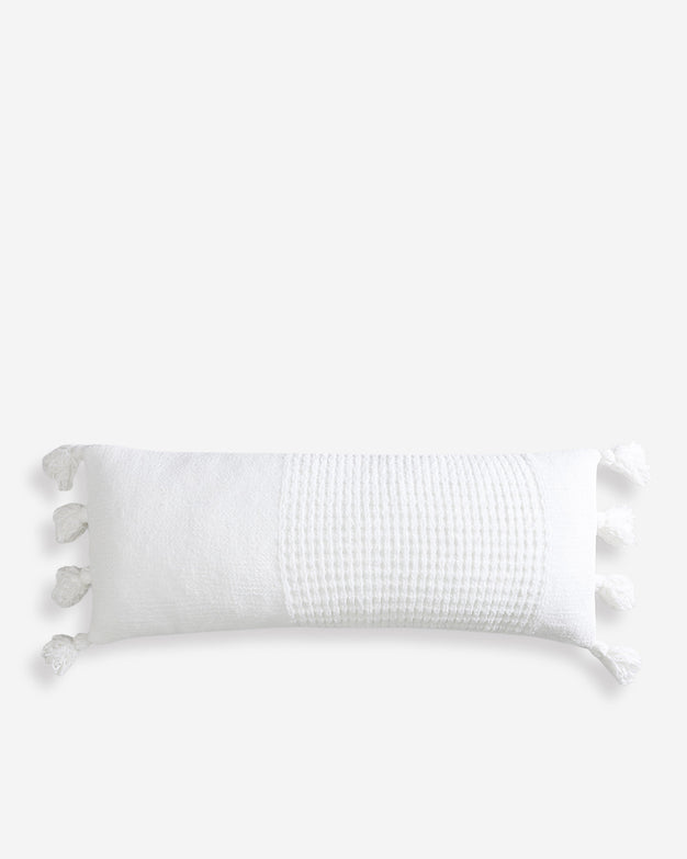 Sunday Citizen Pom Pom Lumbar Pillow in Off White