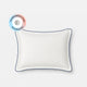 Sunday Citizen Porto Cooling Lumiere Piping Pillowcase in White - Midnight