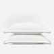 Sunday Citizen Porto Cooling Lumiere Piping Pillowcase in White - Midnight