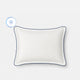 Sunday Citizen Porto Cooling Lumiere Piping Pillowcase in White - Midnight