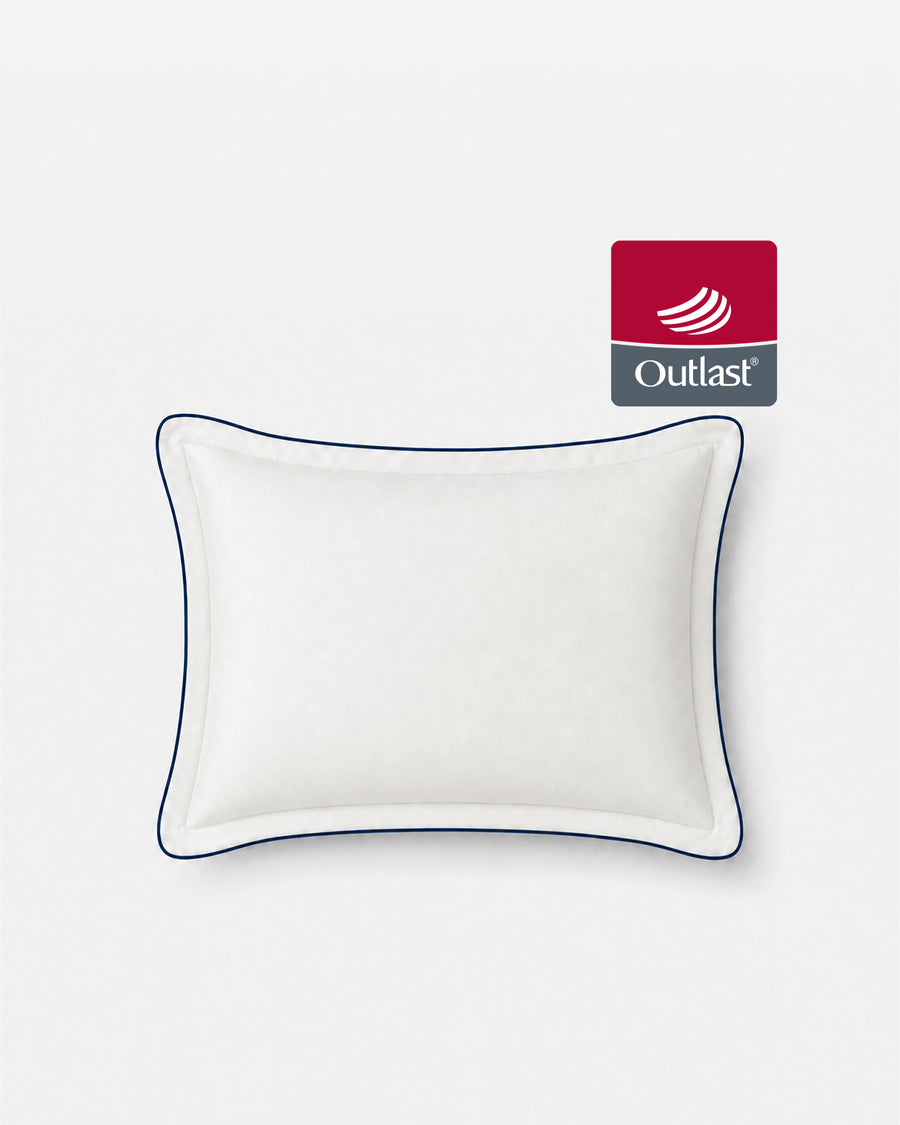 Sunday Citizen Porto Cooling Lumiere Piping Pillowcase in White - Midnight