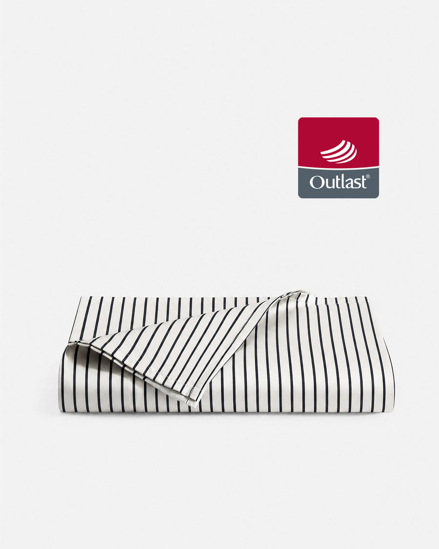 Sunday Citizen Porto Cooling Lumiere Top Sheet in White - Midnight