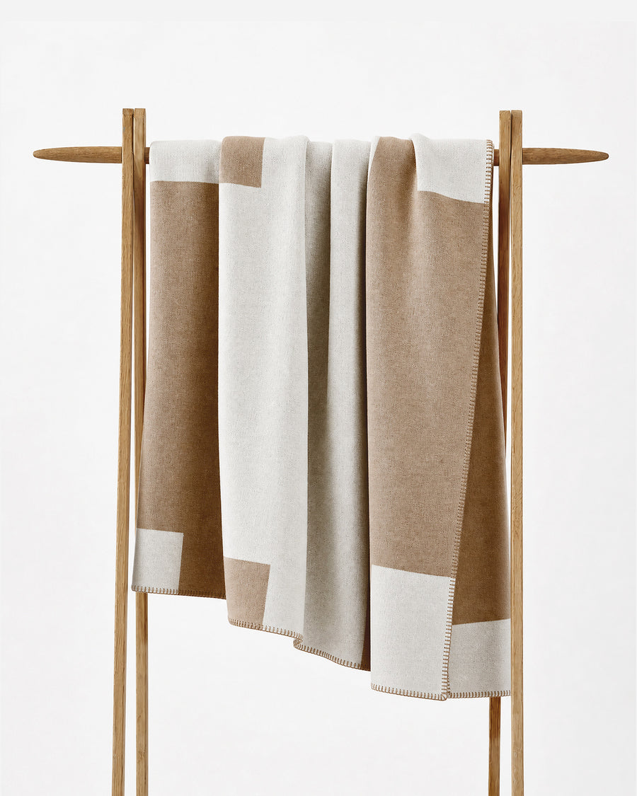 Portofino Cotton Modal Throw Sahara Tan - Taupe