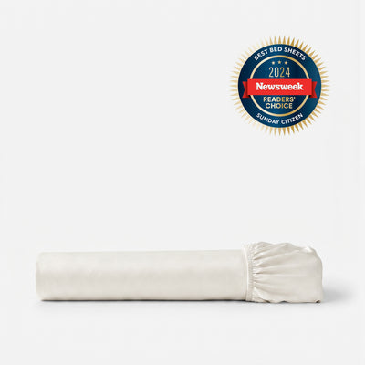 Natural Premium Bamboo Fitted Sheet Off White