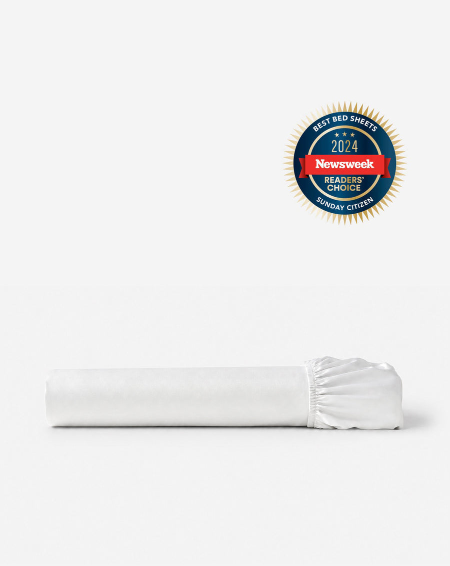 Premium Bamboo Fitted Sheet Clear White