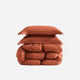 Premium Bamboo Viscose Bubble Comforter Bundle Rust
