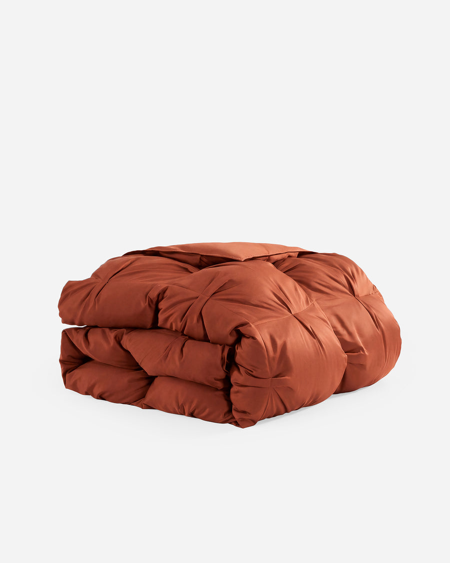 Premium Bamboo Viscose Bubble Comforter Bundle Rust