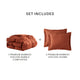 Premium Bamboo Viscose Bubble Comforter Bundle Rust