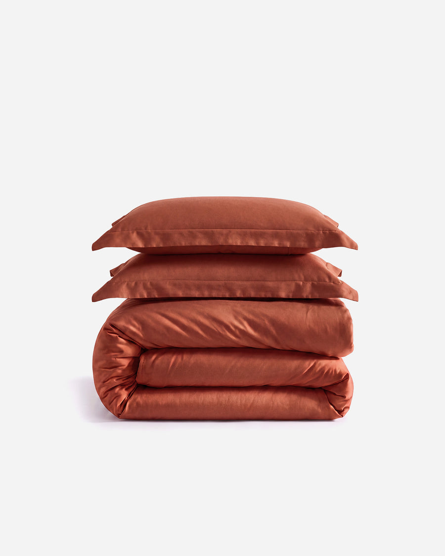 Premium Bamboo Viscose Duvet Bundle  rust
