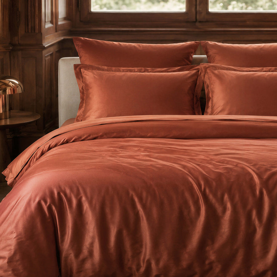 Premium Bamboo Viscose Duvet Move In Bundle Rust