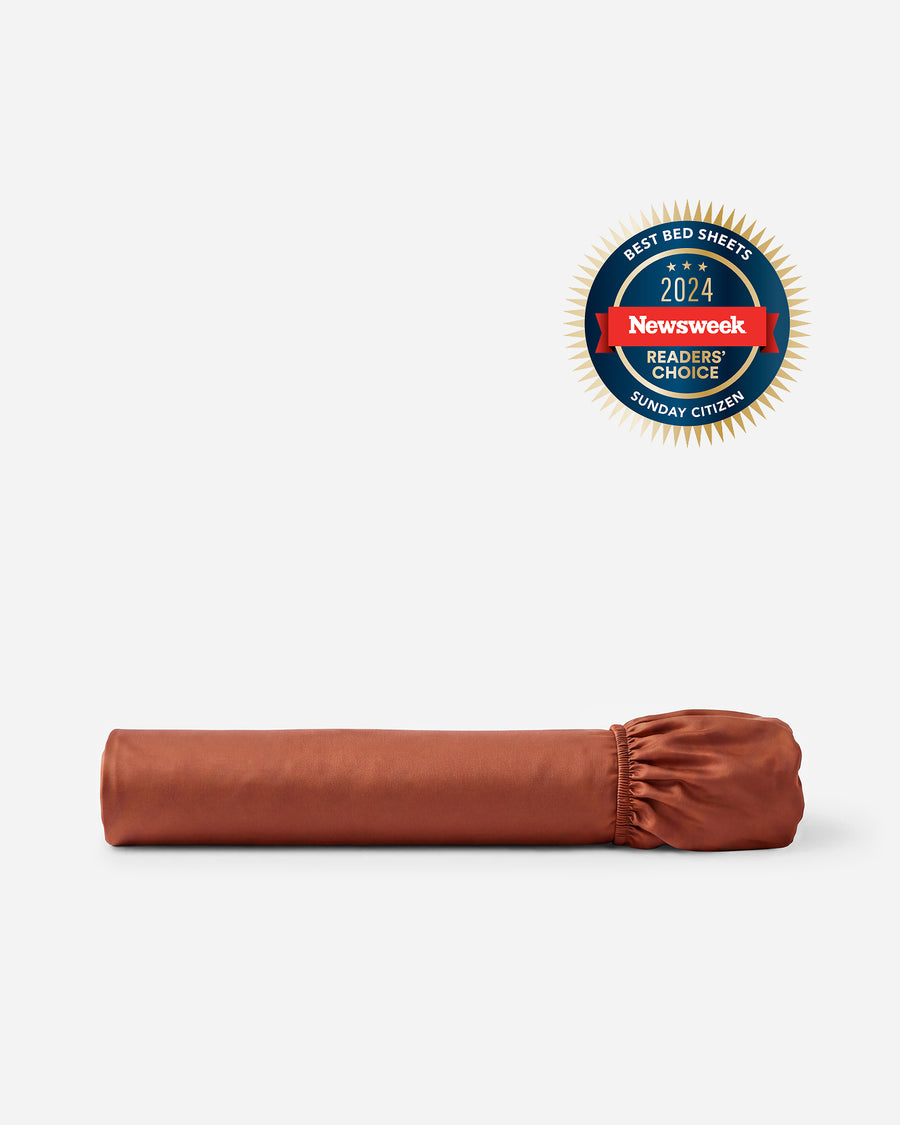 Premium Bamboo Viscose Fitted Sheet rust
