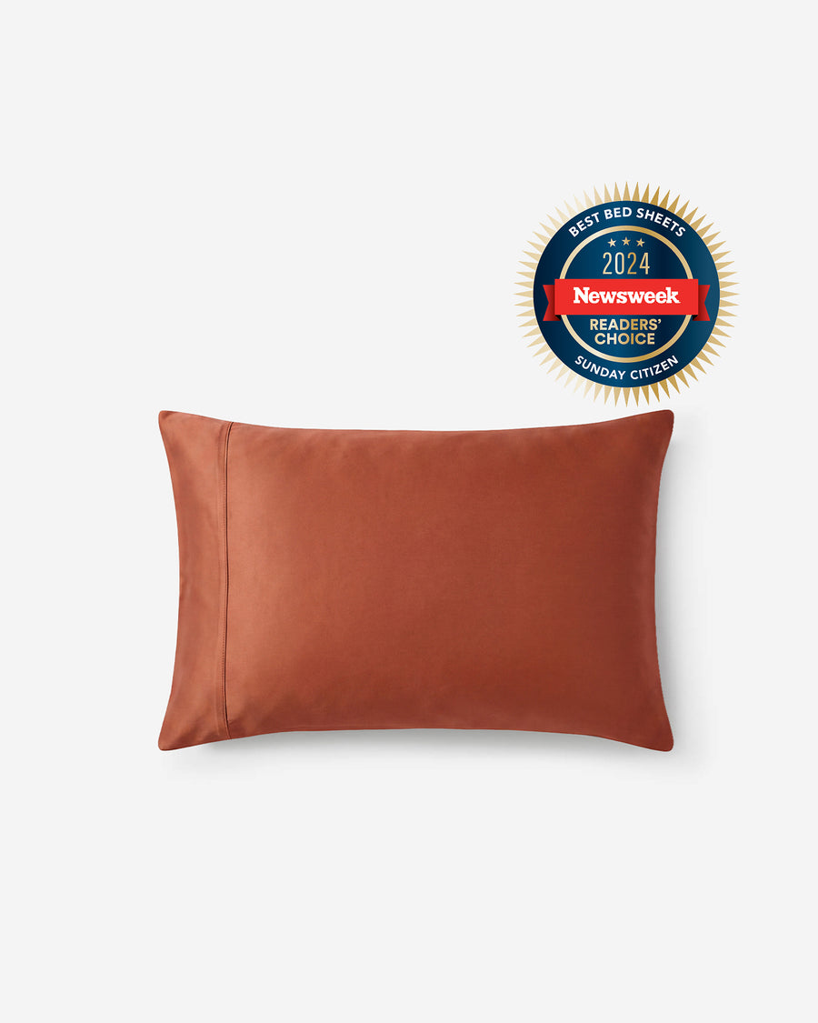 Premium Bamboo Viscose Fitted Sheet Set Rust
