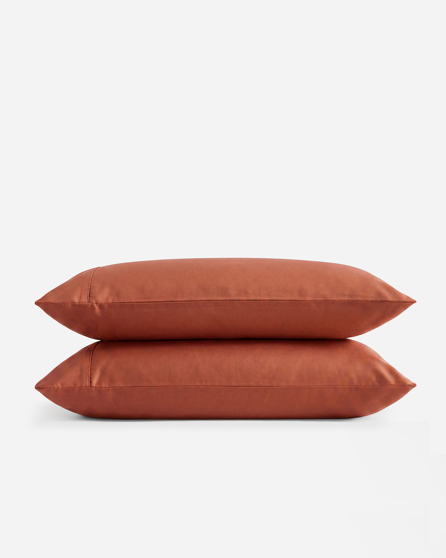 Premium Bamboo Viscose Fitted Sheet Set Rust