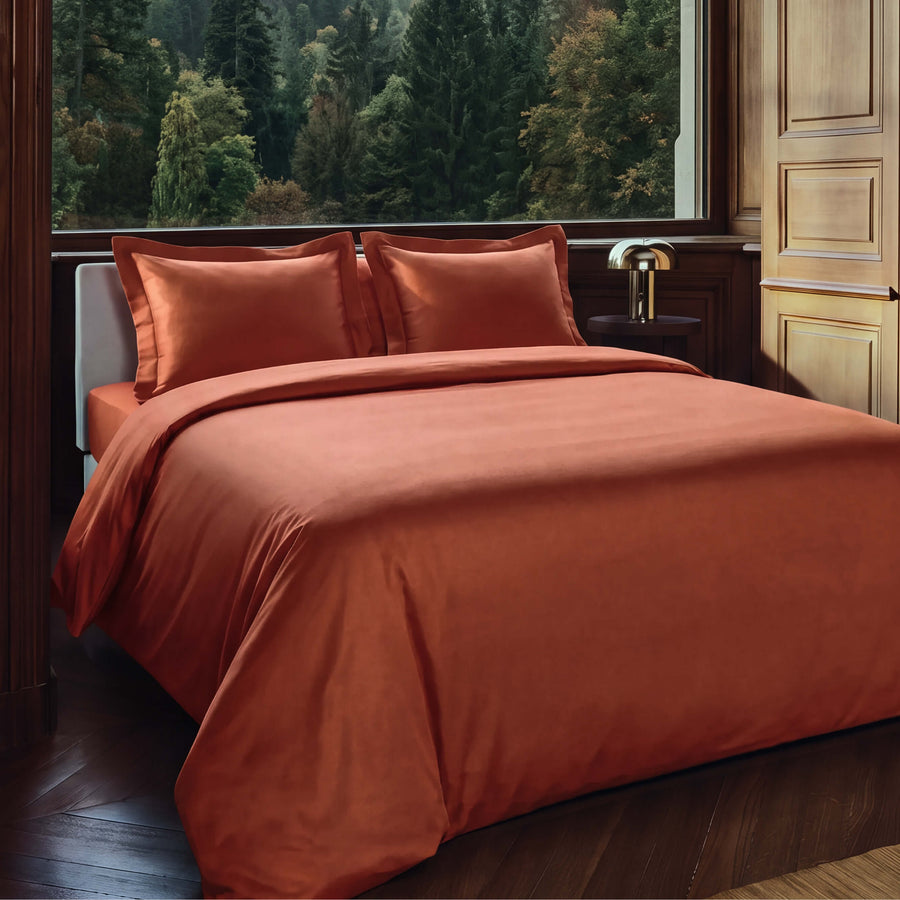 Premium Bamboo Viscose Sham Set rust