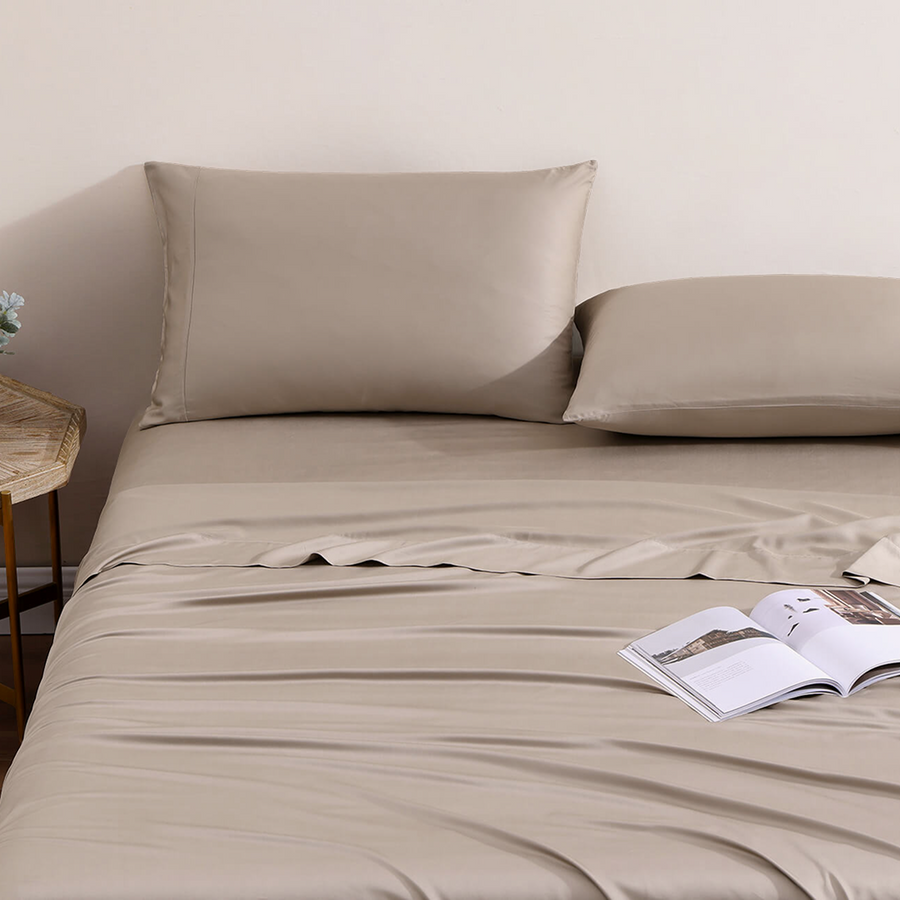 Premium Bamboo Fitted Sheet Taupe