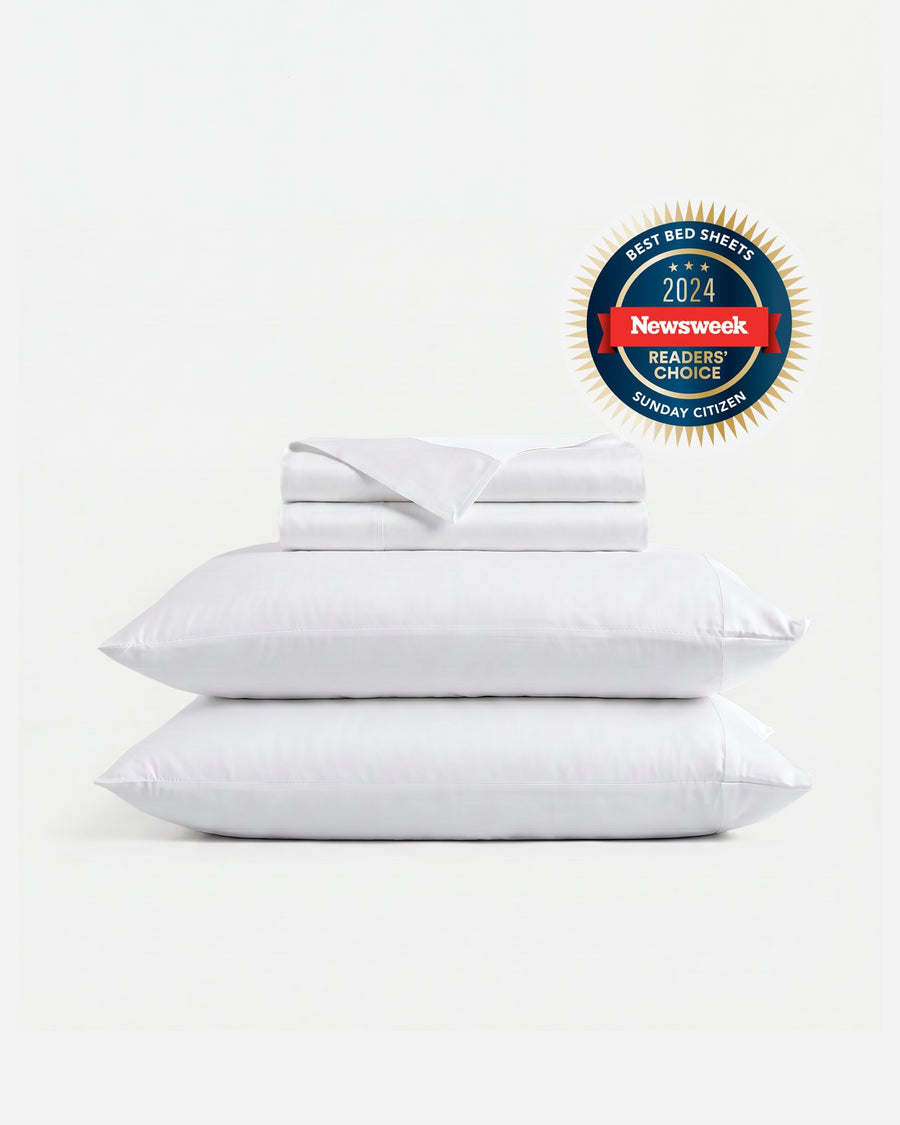 Premium Bamboo Viscose Sheet Set Clear White