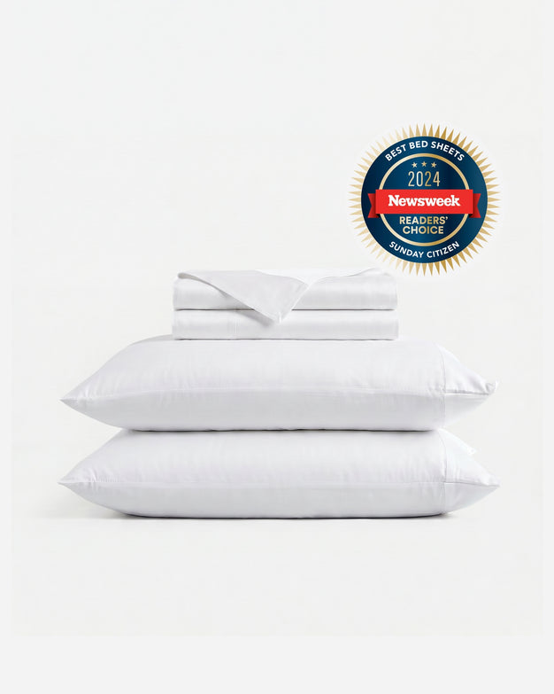 Premium Bamboo Viscose Sheet Set Clear White