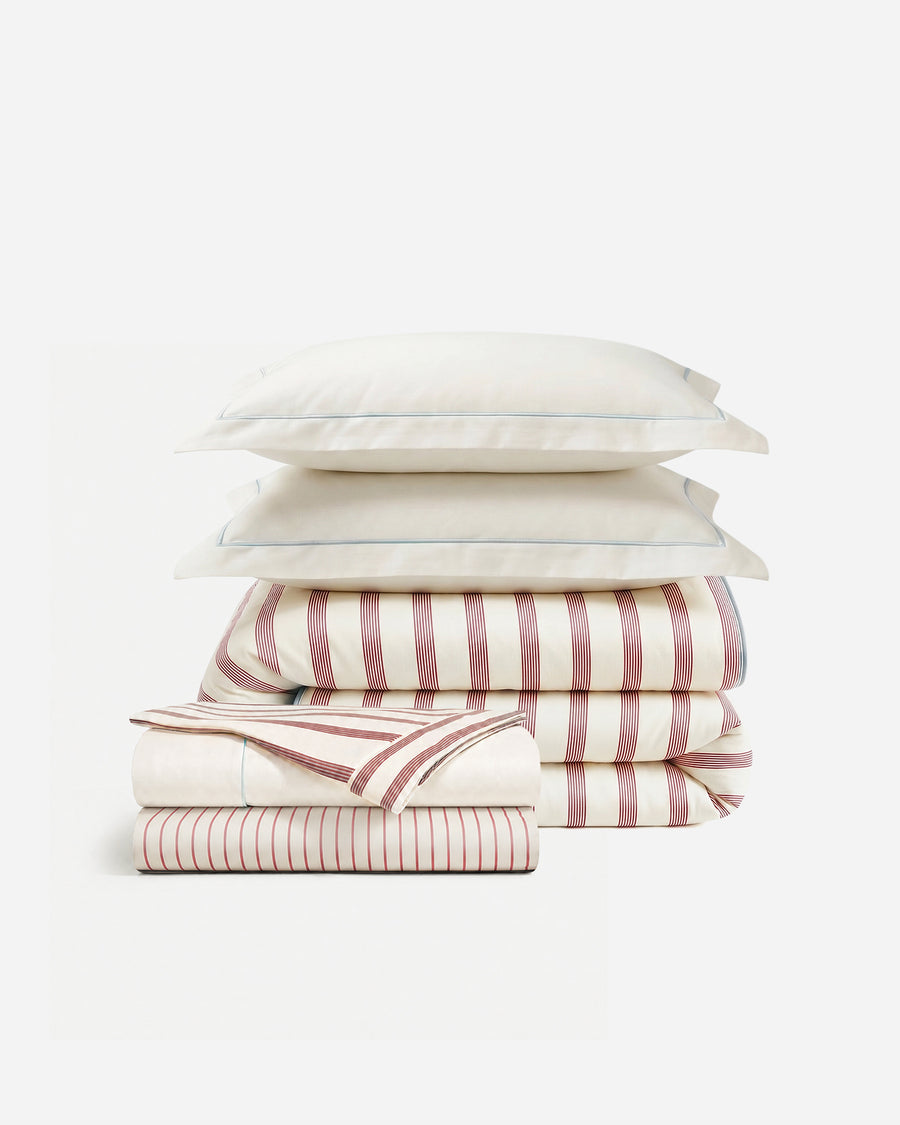 Rimini Reversible Cotton Sateen Move In Bundle Terracotta - Off White