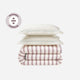 Rimini Reversible Cotton Sateen Duvet Bundle Terracotta - Off White