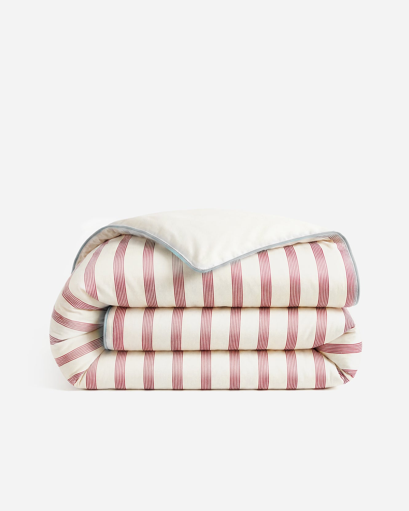 Rimini Reversible Cotton Sateen Duvet Cover Terracotta - Misty Blue