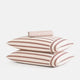 Rimini Cotton Sateen Fitted Sheet Set Terracotta - Off White