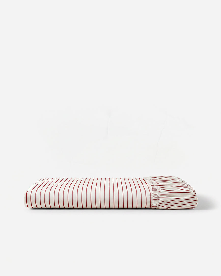 Image of Rimini Stripe Cotton Sateen Fitted Sheet