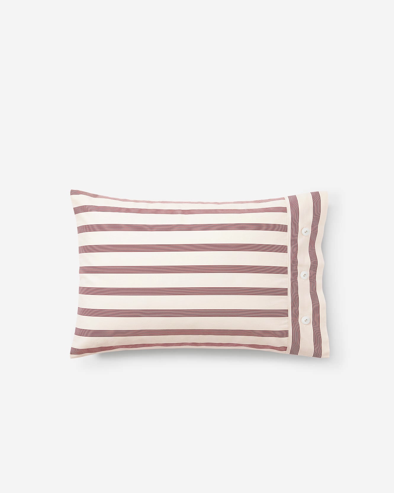Sunday Citizen Rimini Cotton Sateen Pillowcase in Terracotta - Off White