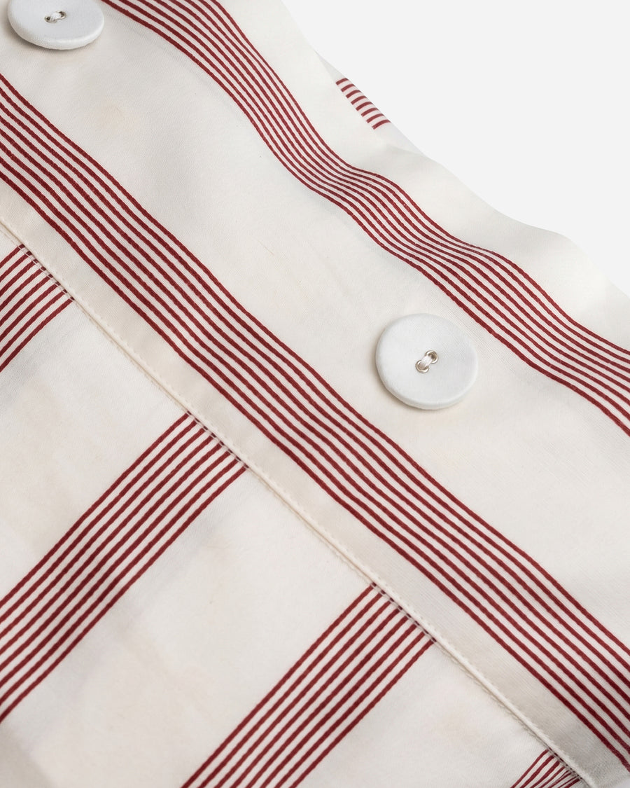 Sunday Citizen Rimini Cotton Sateen Pillowcase in Terracotta - Off White