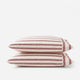 Sunday Citizen Rimini Cotton Sateen Pillowcase in Terracotta - Off White